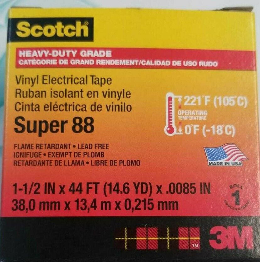 Scotch 88 Super Vinyl Electrical Tape 1 1-2